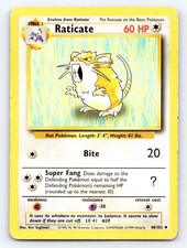 Raticate 40/102 Uncommon Base Set Unlimited Pokemon Heavily Played picture