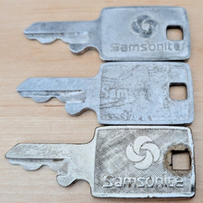 Vintage Lot of Samsonite Luggage Keys Set of 3 Matching Keys 
