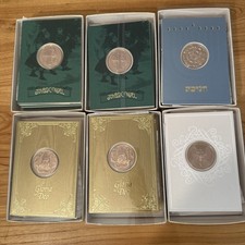 36 Vintage 1982 Franklin Mint Holiday Medallion Card Lot: Christmas, Hanukkah picture