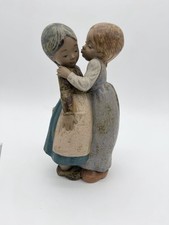 Lladro Spain Porcelain #2086  Little Kiss Painted Gres Finish Figurine 11” Rare picture