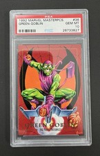 PSA 10 Green Goblin 1992 Skybox Marvel Masterpieces MASTERPCS. w/ spider-man picture