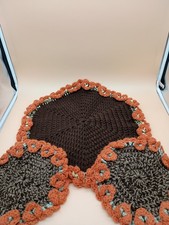 Vintage Hotpad Trivet Placemat Set Handmade Crochet Cottagecore Grannnycore picture