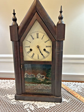 Antique E.N. Wlech Mahogany 30-hour Steeple Clock picture