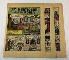 1949 six page cartoon story ~ SAINT KENTIGERN AND THE ROBIN Saint Mungo picture