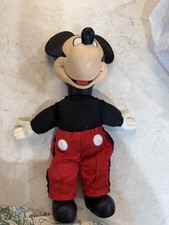 Vintage Mickey Mouse Rubber Head Plush Toy picture