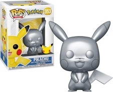 Funko Pop Pokemon Pikachu #353 Silver 25th Anniversary Exclusive Vinyl Figure picture