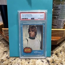 Topps 1977 Star Wars Base Set #1 Luke Skywalker Mark Hamill PSA 4 VG-EX picture