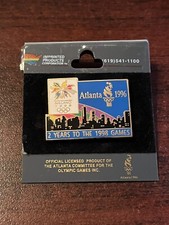 Vintage Atlanta Nagano Olympics “2 Years To The 1998 Olympic Games” Hat Pin picture