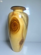 VTG Aspen Wood Vase Handturned Signed Don Noble 2005 Handcrafted Colorado 13.5