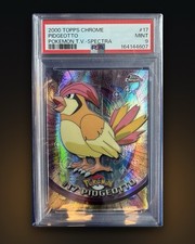 Topps 2000 Chrome Pokémon T.V.-Spectra Spectra-Chrome #17 Pidgeotto PSA 9 picture