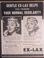 Ex Lax the Chocolated Laxative 1955 Vintage Small Print Ad picture