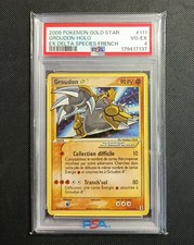 Pokemon Groudon Gold Star Graded Card 111/114 PSA 4 picture