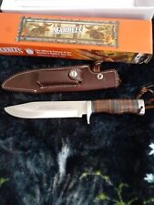 Marble's Fixed Blade Knife And Leather Sheath 13 In. overall. Wood Handle  picture