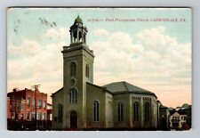 Carbondale PA-Pennsylvania, First Presbyterian Church, Antique, Vintage Postcard picture