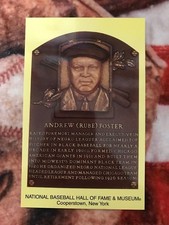 Rube Foster Postcard - Baseball Hall of Fame Induction Plaque - Negro Lg Photo  picture