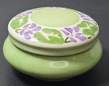 Antique Zeh Scherzer & Co Bavaria Hand Painted Porcelain Powder Box Signed 1910 picture