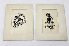 Vintage Original Hand-Cut Paper Silhouettes Woman Ballerina picture