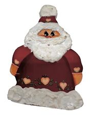 Tole Painted Santa Vintage ~Sweet ~Beautifully hand painted picture