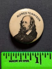 Vintage Alfred Tennyson People of History Pinback Pin picture