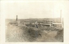 RPPC Vintage Industrial Factory Plant Smokestacks Real Photo Postcard c1910s picture