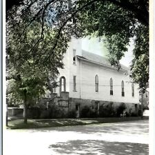 c1950s Durand, Wis. RPPC Methodist Church Real Photo Hand Colored Postcard A112 picture