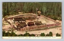 Tacoma WA-Washington Old Fort Nisqually, Point Defiance, Vintage Postcard picture