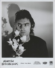 British Alternative Musician ROBYN HITCHCOCK B&W 8x10 Publicity PHOTO picture