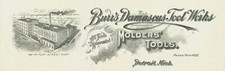 c1905 Burr's Damascus Tool Works Detroit MI Moulders Tools Letterhead Illustrate picture