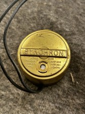 Vintage Hansen Synchron Timing Clock Motor 1 RPM Tested Working Brass Teardrop picture