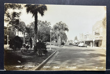 Postcard RPPC Main Street Avon Park Florida  20's Cars Sign's Hotel picture