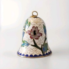 Vintage Miniature Cloisonné Enamel Bell 1.5 