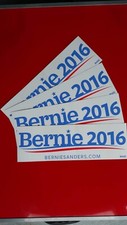 (4) AUTHENTIC 2016 BERNIE SANDERS BUMPER STICKERS picture