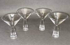 Stunning Vintage of Four Artland Prescott Martini Glass  Ice/White Frosted Stem picture