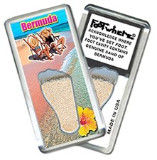 Bermuda FootWhere Chillin Magnet – Authentic Souvenir with Genuine Island Soil picture