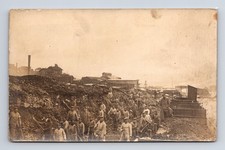 RPPC Unknown German? Soldiers Excavate for Road or Railway Factories Postcard picture