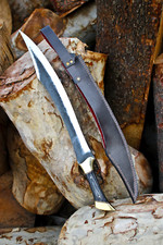 Hand Forged Carbon Steel 25 inches  Battle Ready Hunting Sword With Sheath picture