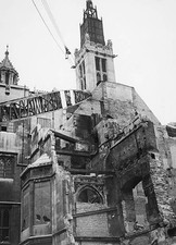 The reconstruction of Palace of Westminster destroyed by a bombing- Old Photo 1 picture