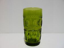 Indiana Glass Line 77 Kings Crown Iced Tea Tumbler Green picture