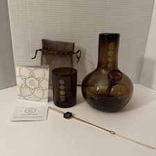 My Bud Vase Amber Glass Bong Set with Cup & Accessories Authentic MBV Kit picture