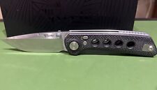 Reate PL-XT Folding Knife Black Micarta Black G10 Nitro-V Plain Edge Stonewash picture