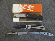 LOT (4) GERBER FOLDING KNIVES LINER & LOCKBACK 97223 + PARAFRAME 4660515A/ 6002 picture