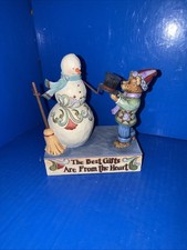 Vtg 2011 Jim Shore Boyd’s Bearstone Snowman Figurine 5.5”x 4.4” picture