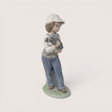Vintage Nao by Lladro Best Buddies Boy Holding Puppy Dog Spain Porcelain Decor picture