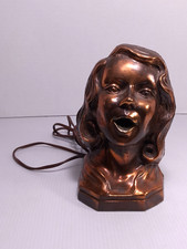 RARE Art Deco Hot Lips Woman Head Figure Cigarette Lighter Arturo Levi, Untested picture