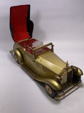 Vintage Rolls Royce Convertible Barware Set Music Box and Decanter 4 Glasses picture