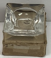 Vintage Clear Glass Individual Open Salt Cellar, Square The Berg Collection picture