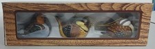 3 Christmas Bird Ornaments Box NICE picture