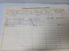 1940 WFAA Bob Nolan Western Radio Program Forms Lot Of 20 picture
