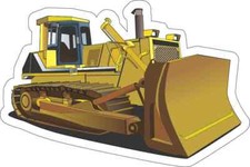 StickerTalk 6X4 Bulldozer Sticker Vinyl Cup Decal Construction Machine Car Tr... picture