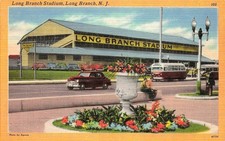 Long Branch NJ New Jersey Ocean Park Stadium Speedway Vtg Postcard 49A picture